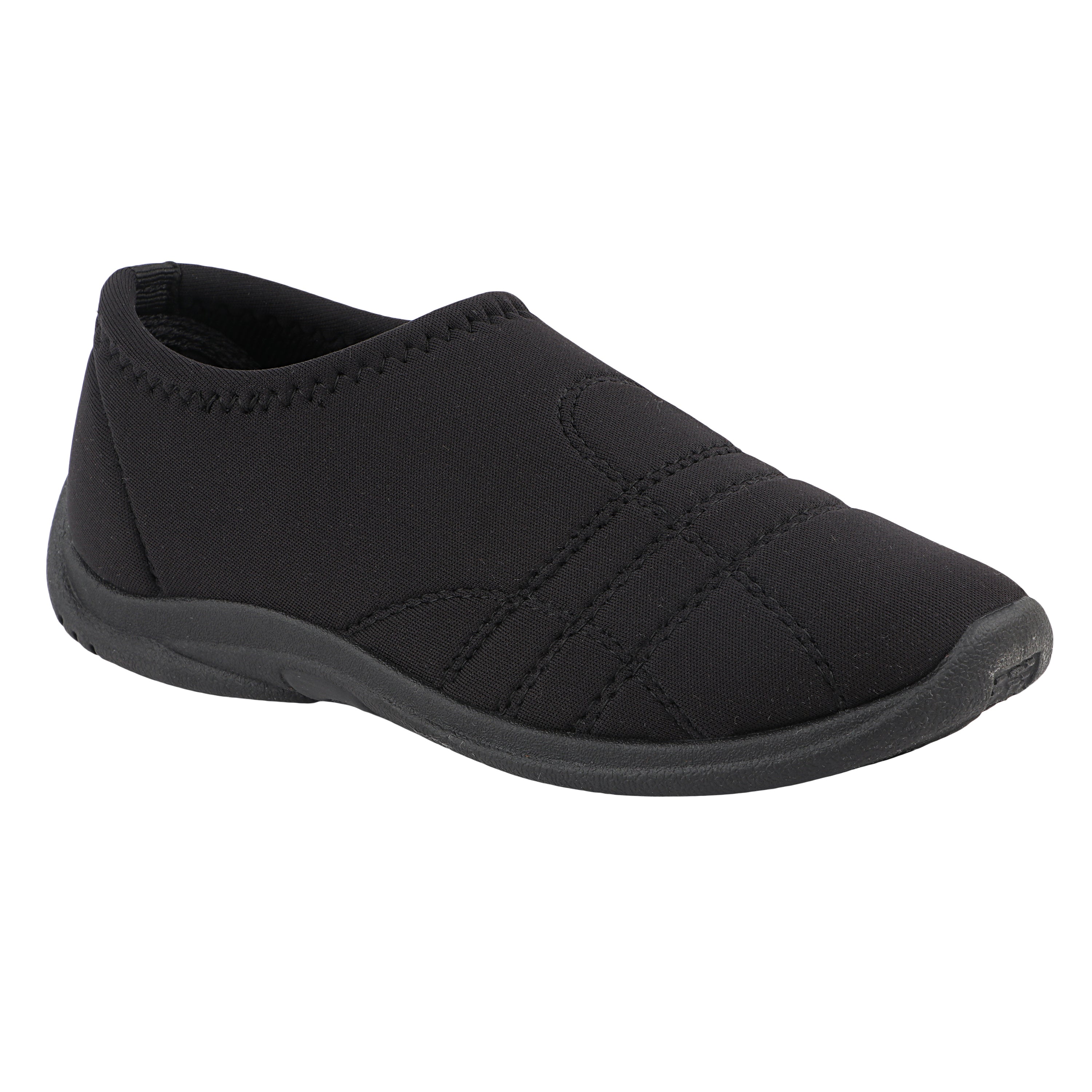 FUEL Comfort-05 Lightweight & Breathable Lycra Upper with Cushioned Footbed Casual Slip-On Shoes for Women's (Black)