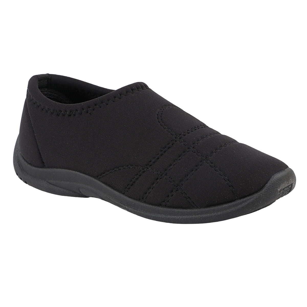 FUEL Comfort-05 Lightweight & Breathable Lycra Upper with Cushioned Footbed Casual Slip-On Shoes for Women's (Black)