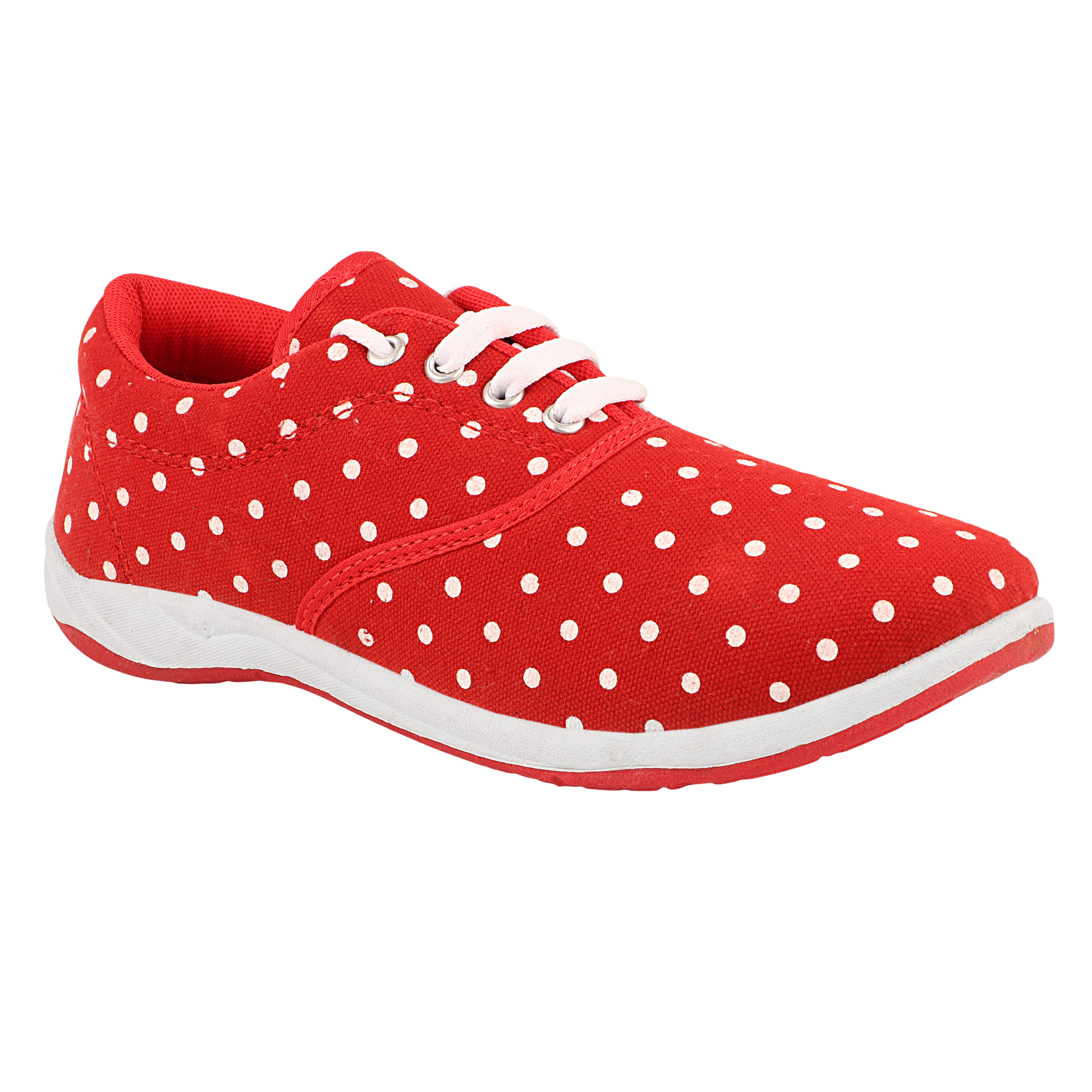 FUEL Julie Lightweight & Comfortable with Cushioned Footbed and Breathable Canvas Upper Slip-on Shoes for Women's (Red)
