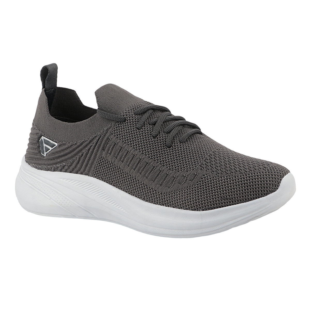 FUEL Player Breathable Knitted Fabric and Lightweight EVA Sole with Cushioned Footbed Sports Shoes for Men's (Grey)