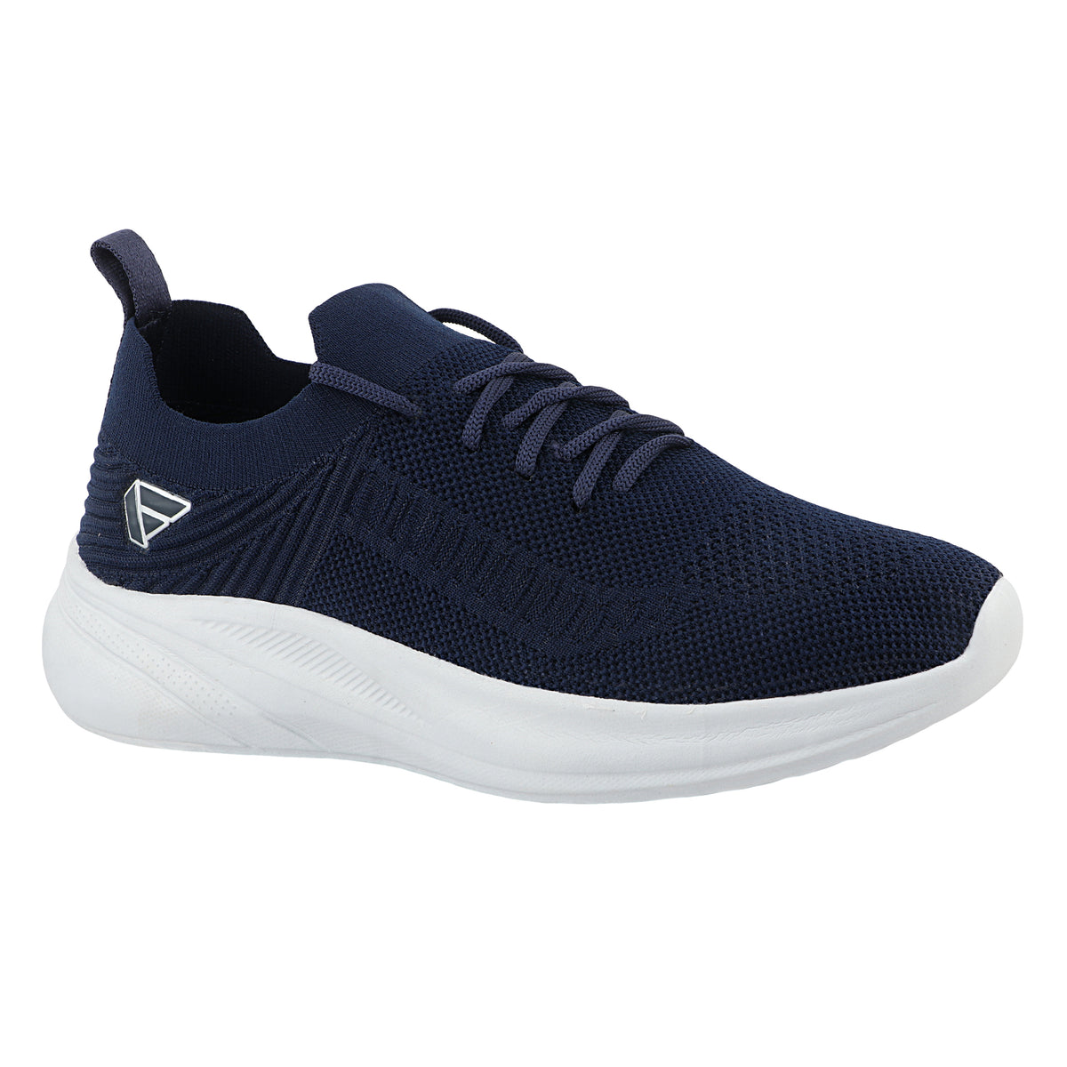 FUEL Player Breathable Knitted Fabric and Lightweight EVA Sole with Cushioned Footbed Sports Shoes for Men's (Navy)