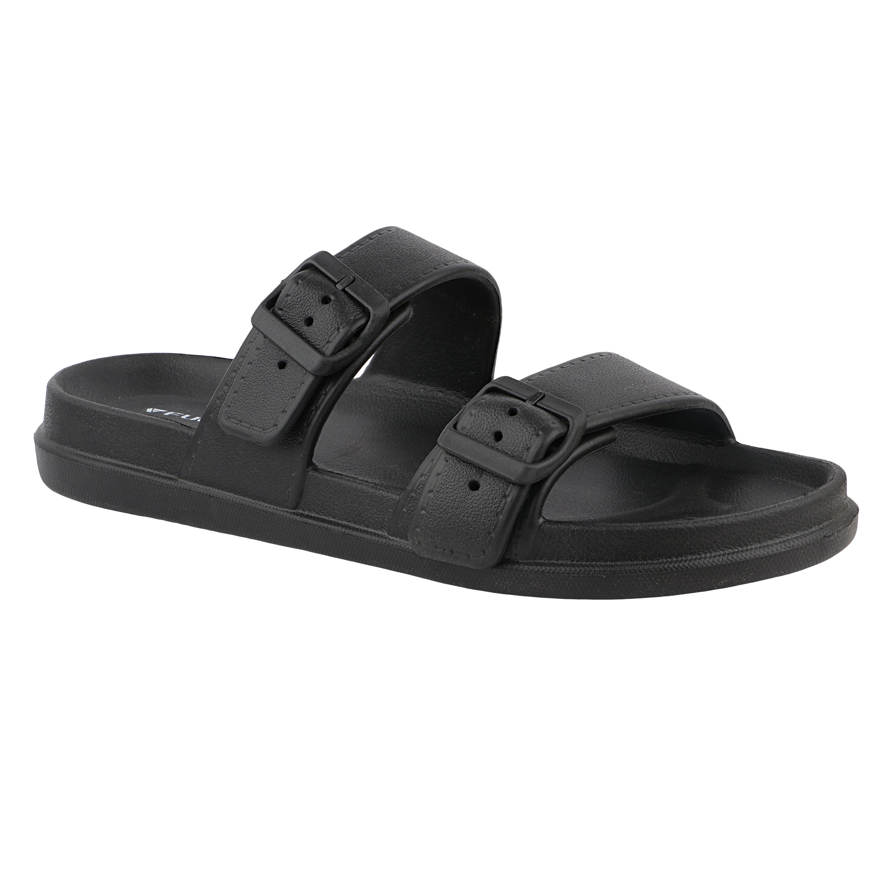 FUEL Aura Lightweight & Anti-Slip with Cushioned Footbed and Flexible Durable Slipper for Men's (Black)