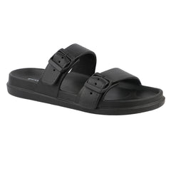 FUEL Aura Lightweight & Anti-Slip with Cushioned Footbed and Flexible Durable Slipper for Men's (Black)