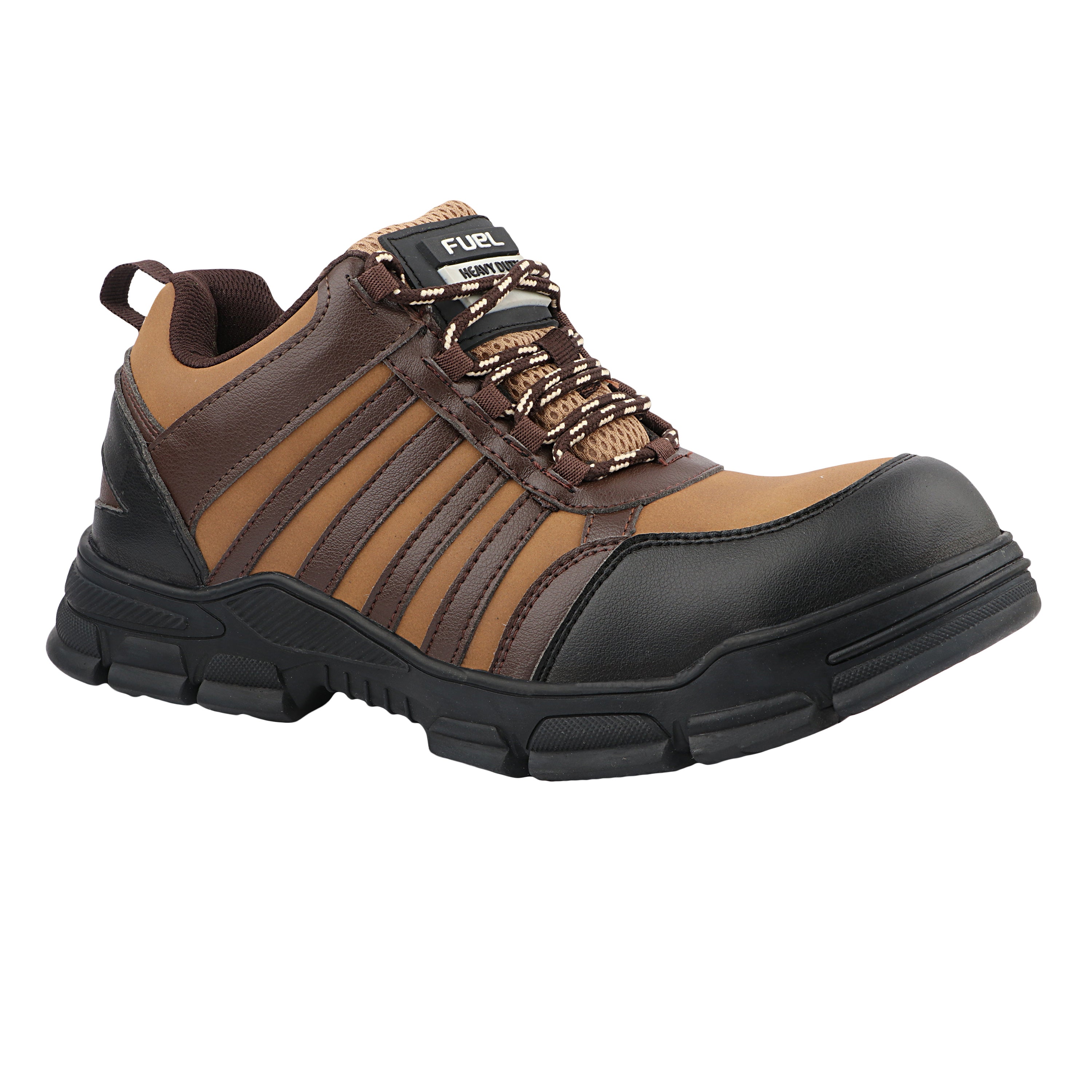 FUEL Reevon-03 Safety Shoes for Men | 200J Non-Metallic Toe Cap | Kevlar Insole | Nitrile Rubber Sole | Micro Fibre Upper | Air Mesh Lining | Industrial & Work Shoes