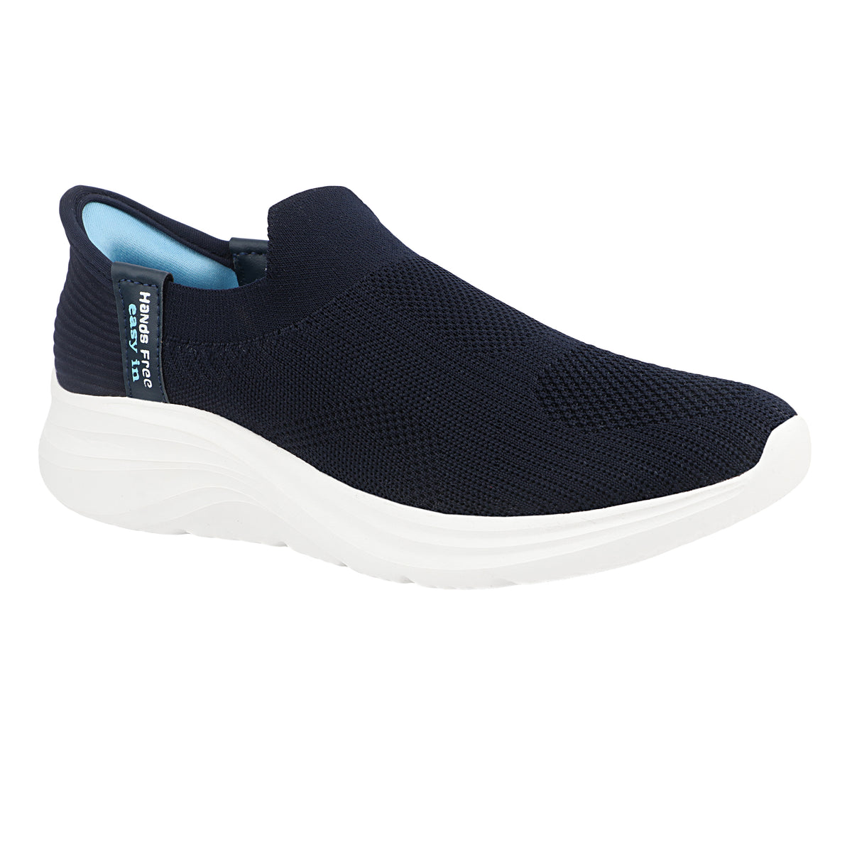 FUEL Gloria Women's Slip-On Shoes | Lightweight Casual Shoes | Soft Knitted Fabric Upper | Easy Slip-On Design | EVA Sole | Cushioned Footbed | Comfortable Everyday Footwear (Navy)