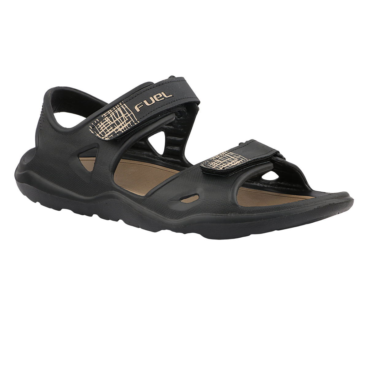 FUEL Jacob-01 Sports Sandal – Comfortable & Durable EVA Footwear with Adjustable Velcro Closure and Cushioned Footbed for Walking, Casual Wear & Outdoor Activities (Brown)