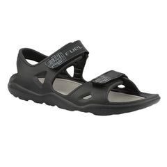 FUEL Jacob-01 Sports Sandal – Comfortable & Durable EVA Footwear with Adjustable Velcro Closure and Cushioned Footbed for Walking, Casual Wear & Outdoor Activities (Black)