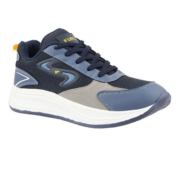 FUEL XO-Blaze Shoes for Men – Stylish & Lightweight Lycra Upper Shoes with Comfortable EVA Insole and Durable Sole for Everyday Casual Wear, (Blue, Purple)