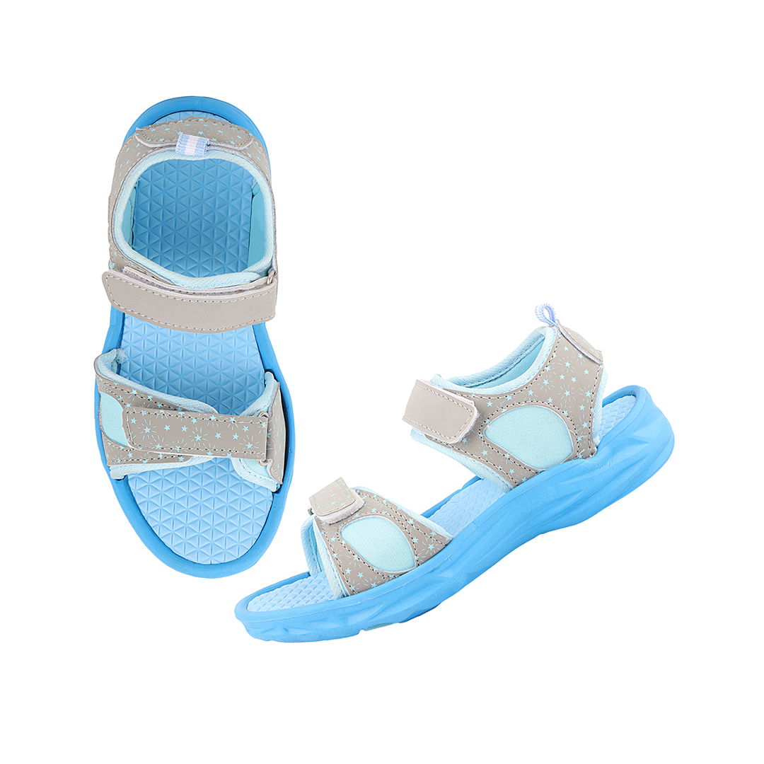 Fuel Yug Kids Sandals (Sky Blue & Grey)