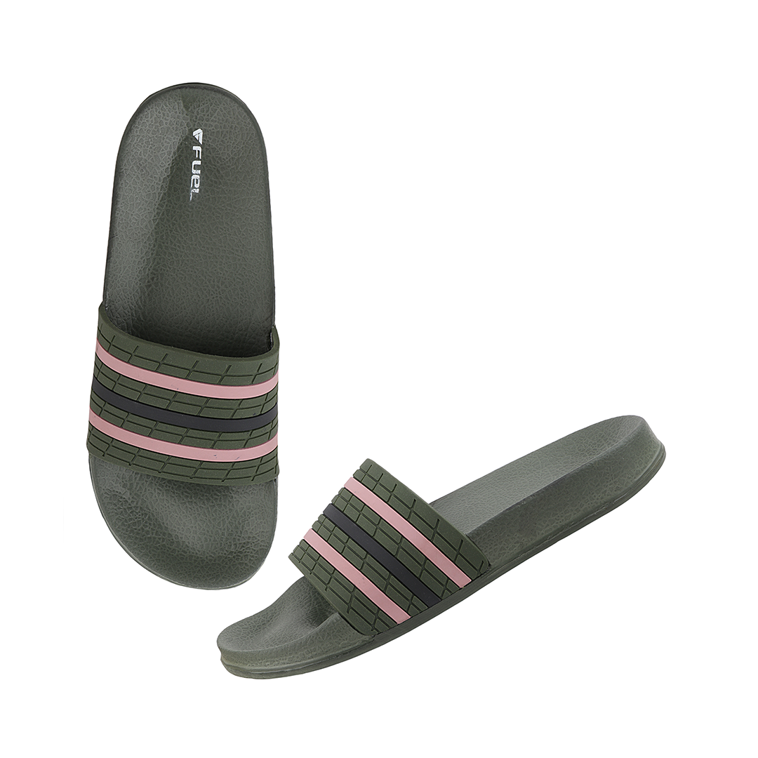 FUEL SLF-03 Kids Slippers (Olive/Black)