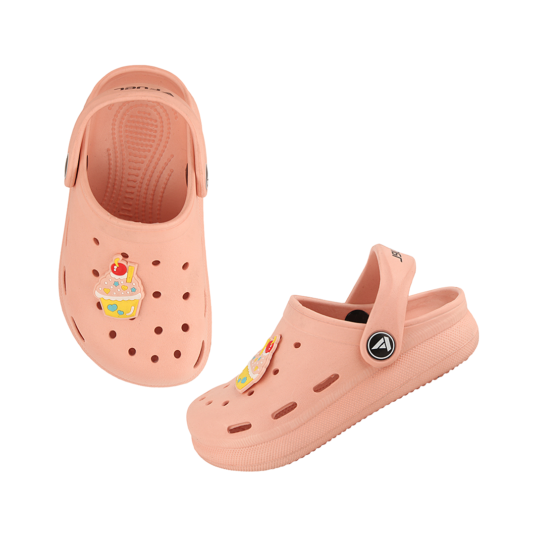 FUEL Hooper Clogs Slipper for 4-10 Years Boys/Girls (PEACH)