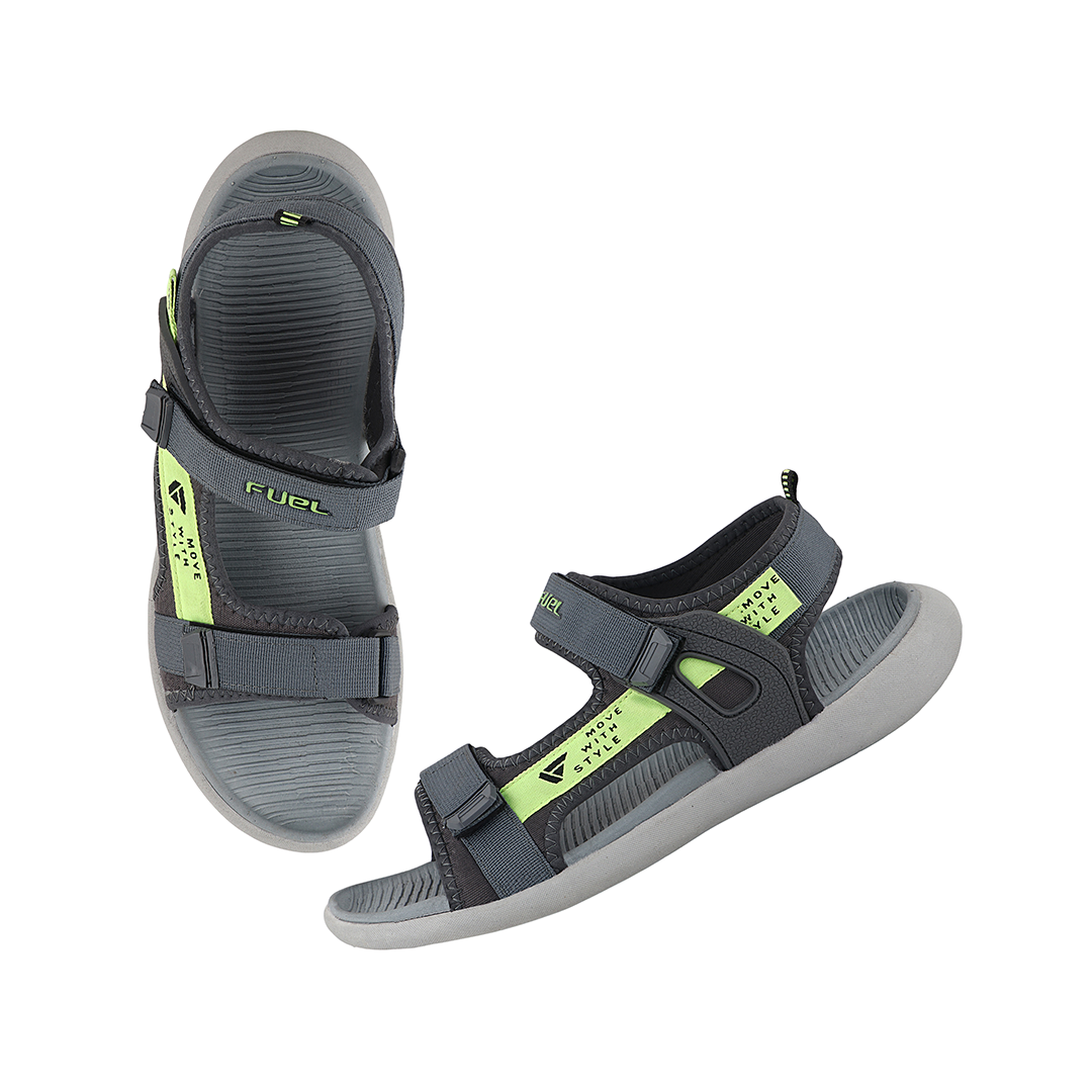 Fuel Power-02 Sandal for Men  (Grey & Green)