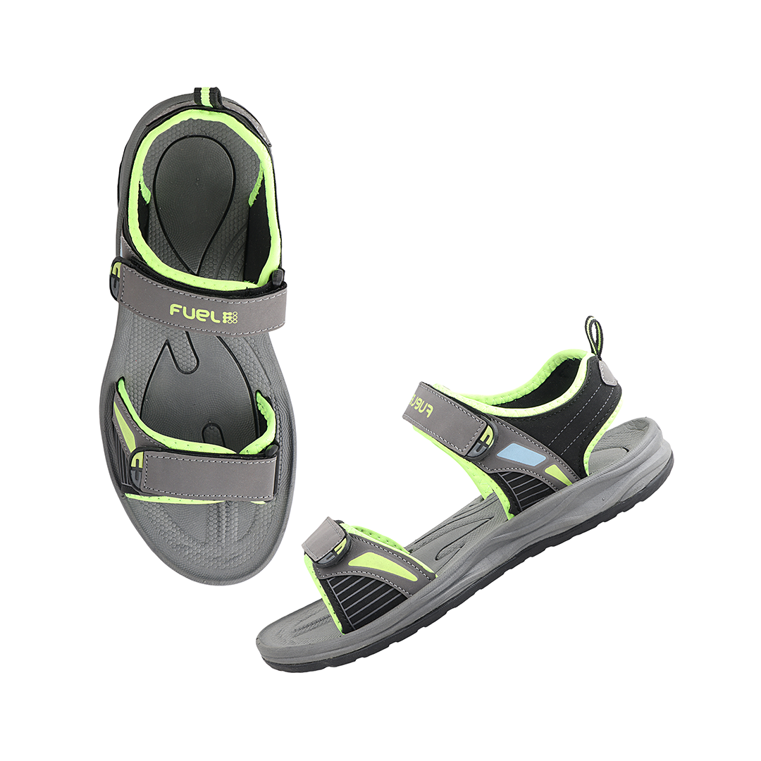 Fuel LEO Sandal For Men (Grey & P. Green)