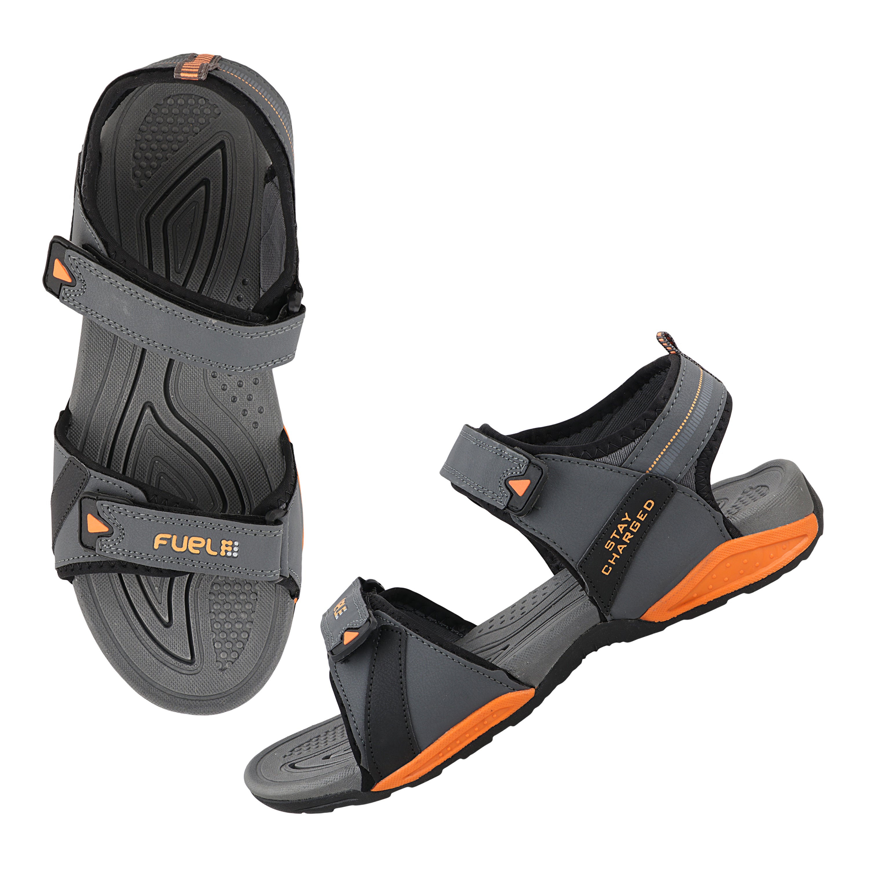 FUEL CAMRON SANDAL FOR MEN'S (GREY/ORANGE)