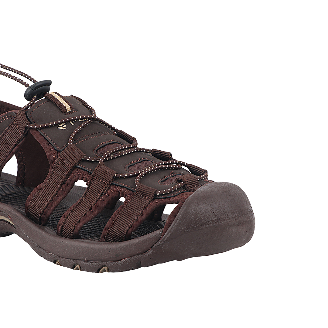Fuel Soldier-06 Stylish Outdoor Men's Fisherman Sandals with Protective Toe Cap & Durable Grip(Brown)