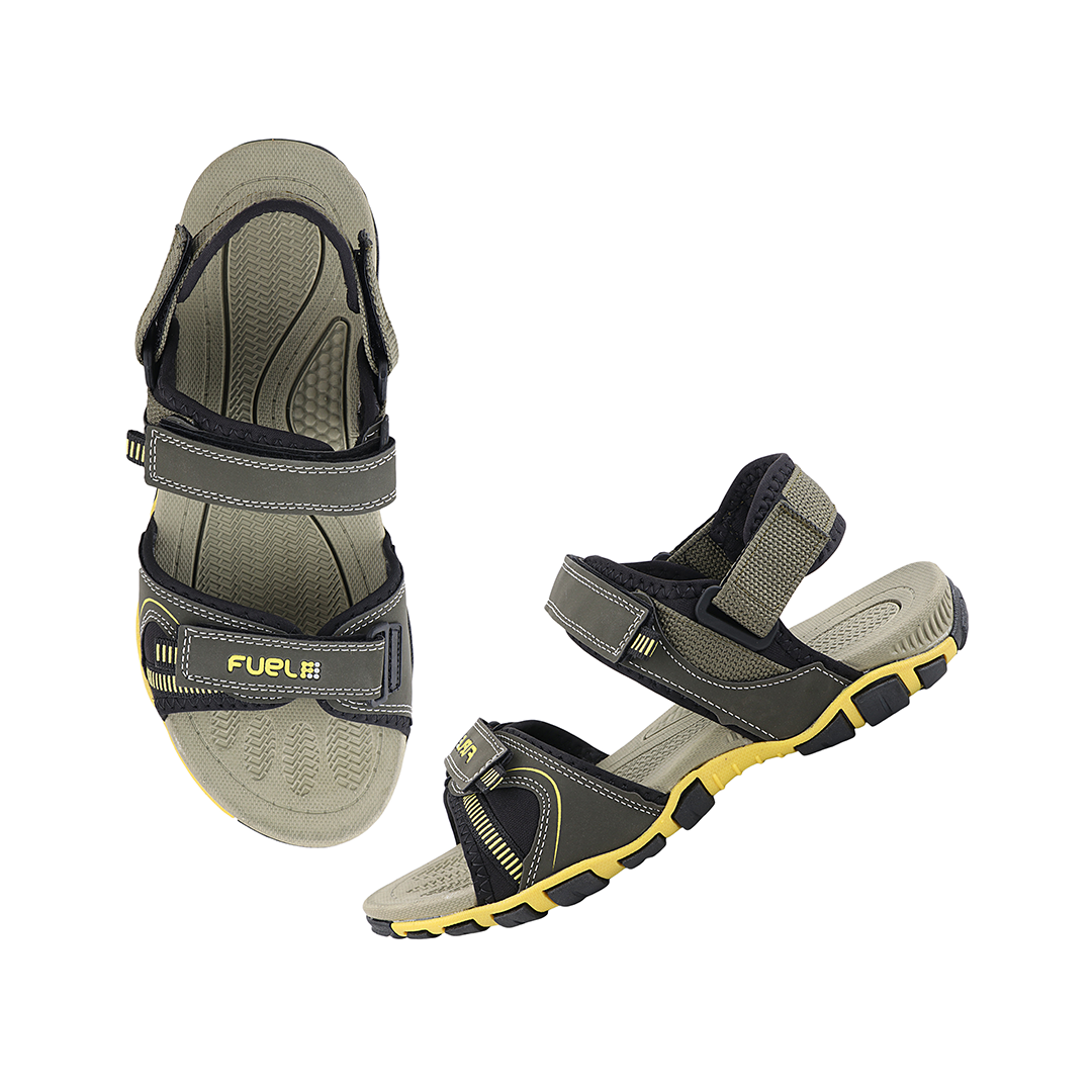 Fuel Bruno Sandals For Men's (Olive-Yellow)