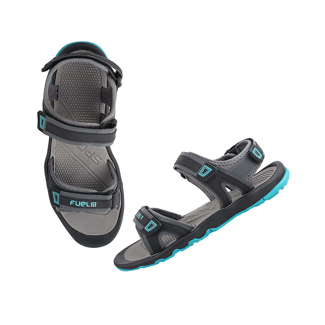 Fuel Captain Sandal For Men's (GREY/AQUA)