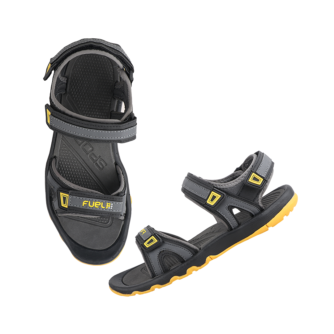 Fuel Captain Sandal For Men's (GREY/YELLOW)