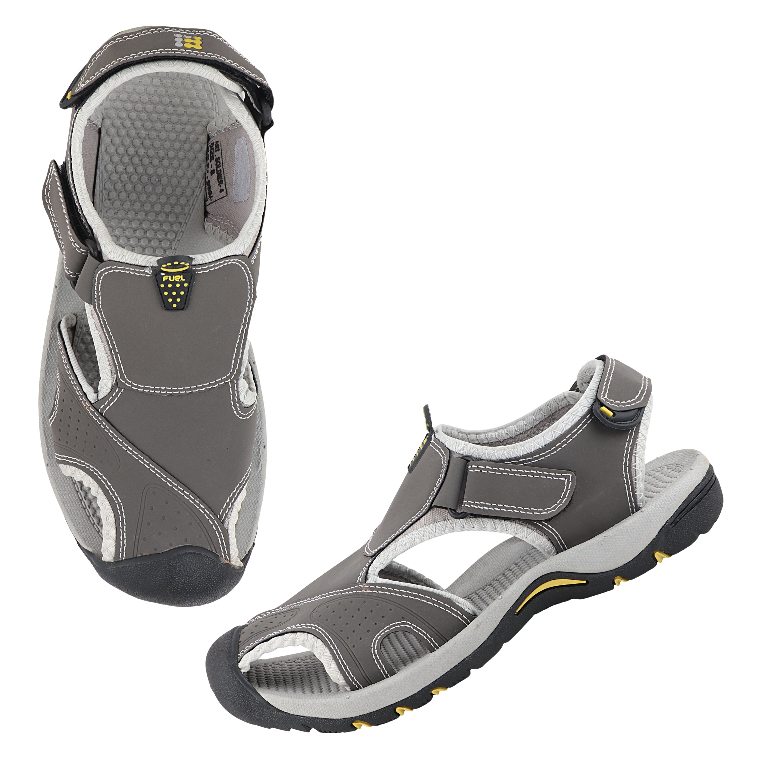 Fuel Soldier-04 Fisherman Sandals for Men (D-Grey)