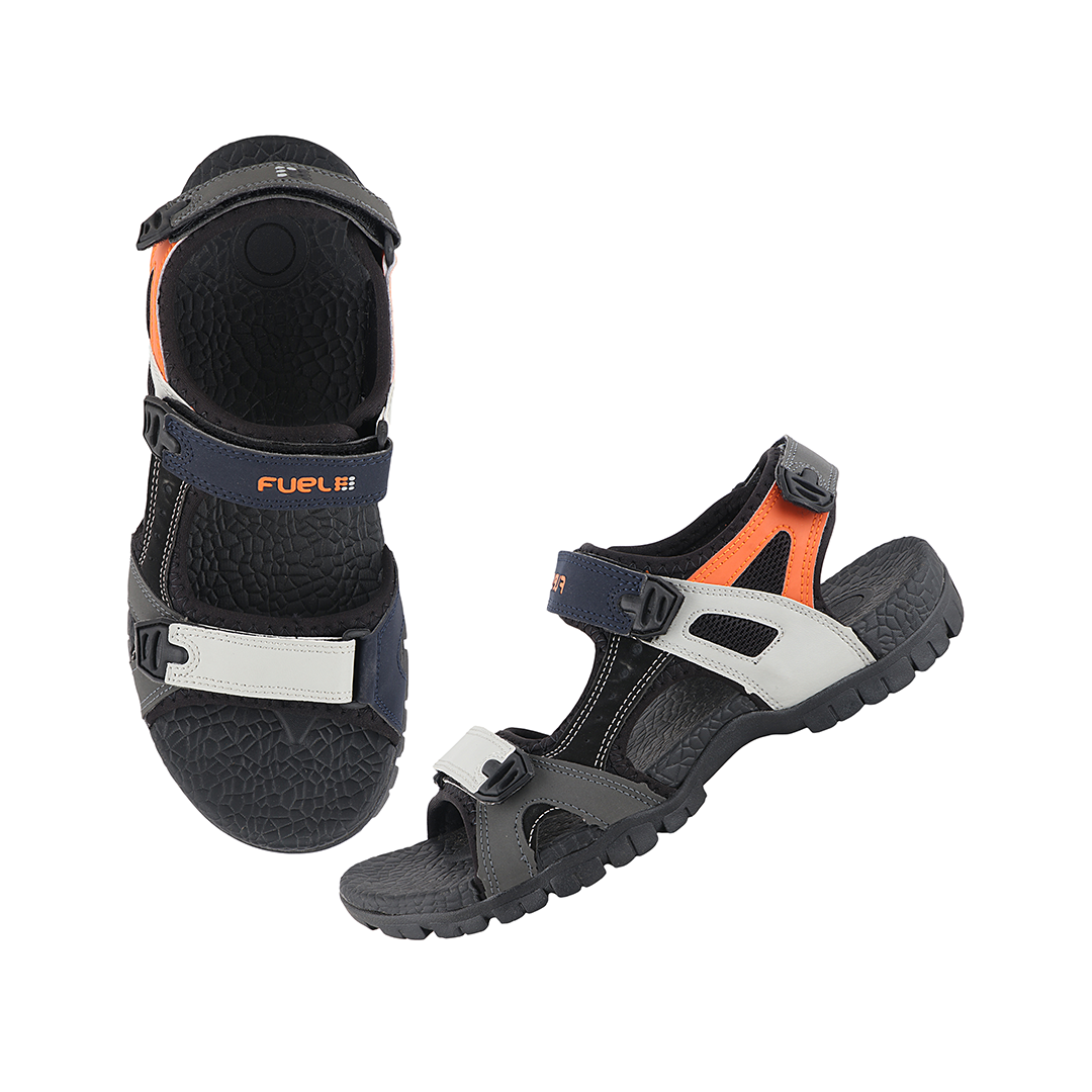 Fuel Rambo-01 Sandals For Men's (Black-Orange)