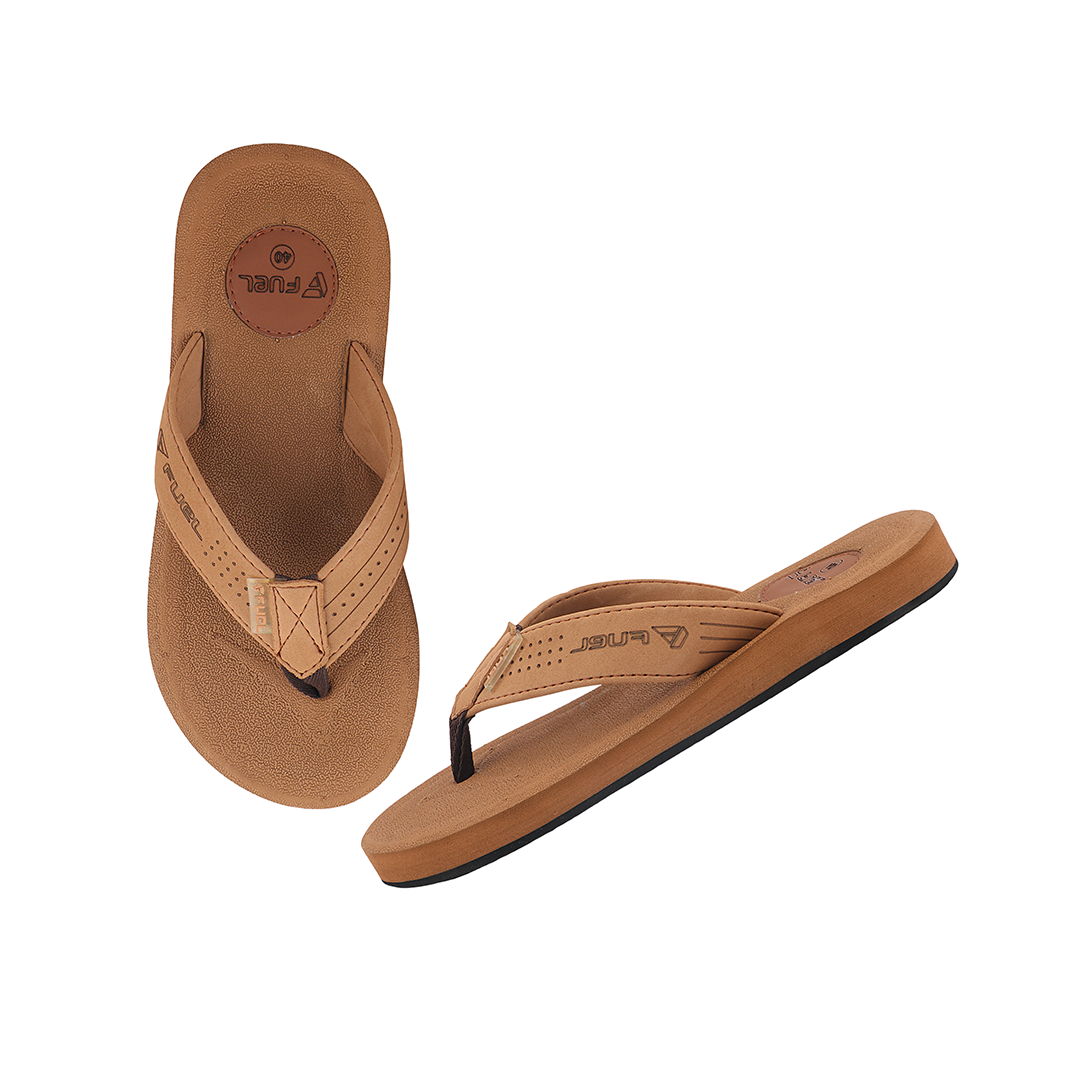 FUEL Men's Slippers, Flip Flops For Men (FMS-01) BROWN