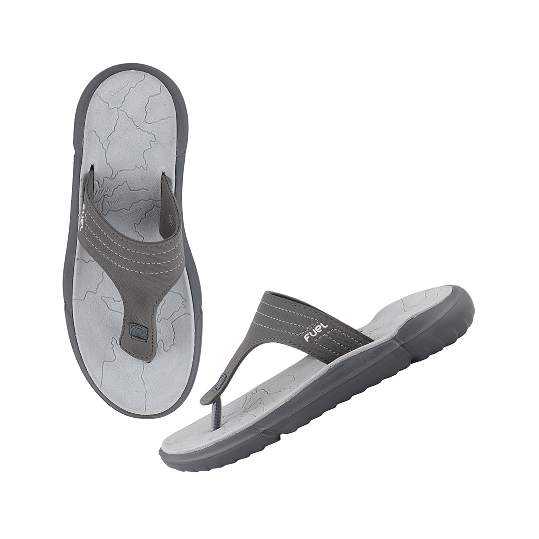 FUEL SAFARI SLIPPERS FOR MEN (GREY)