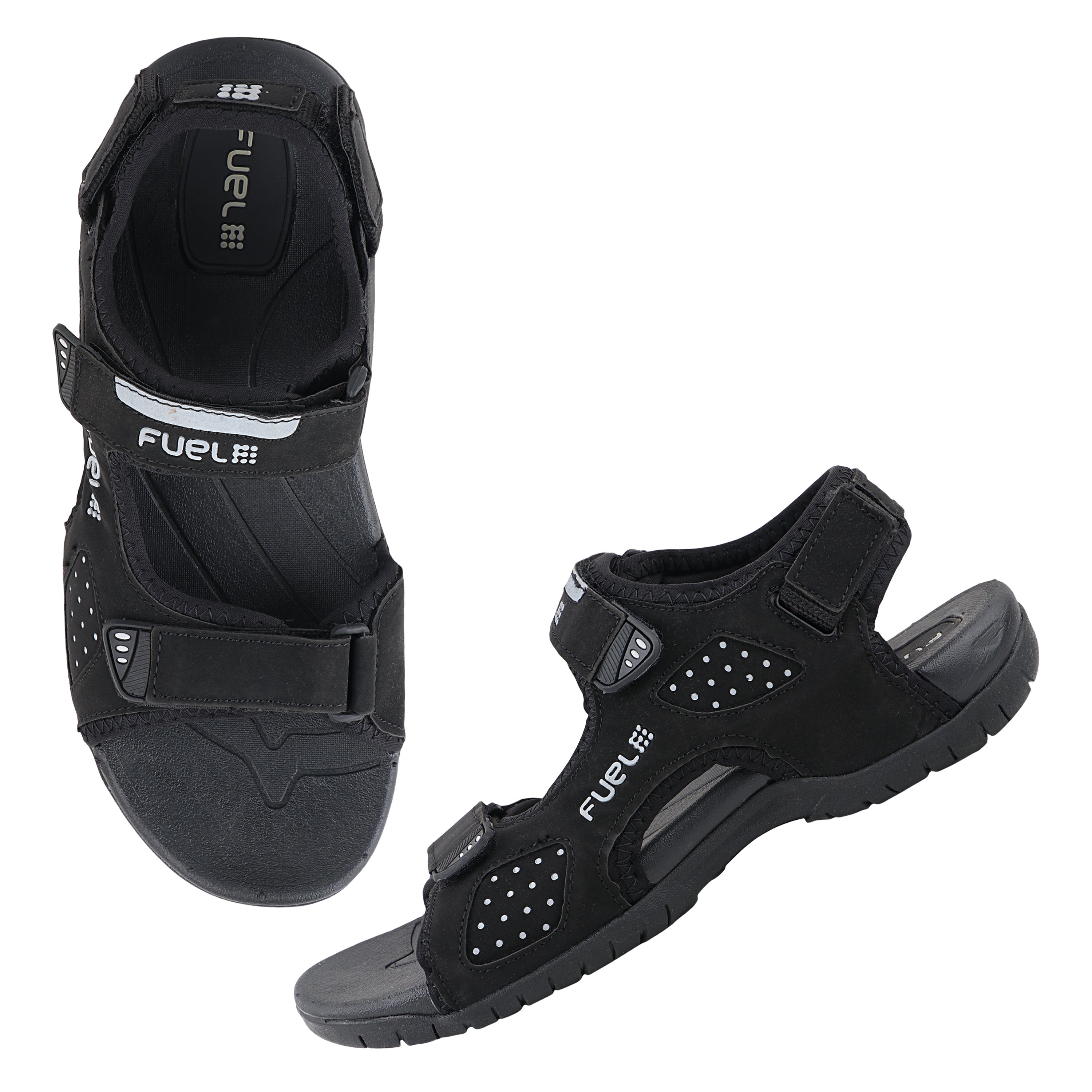 Fuel 2112-07 Sandal For Man ( Black & Sliver)