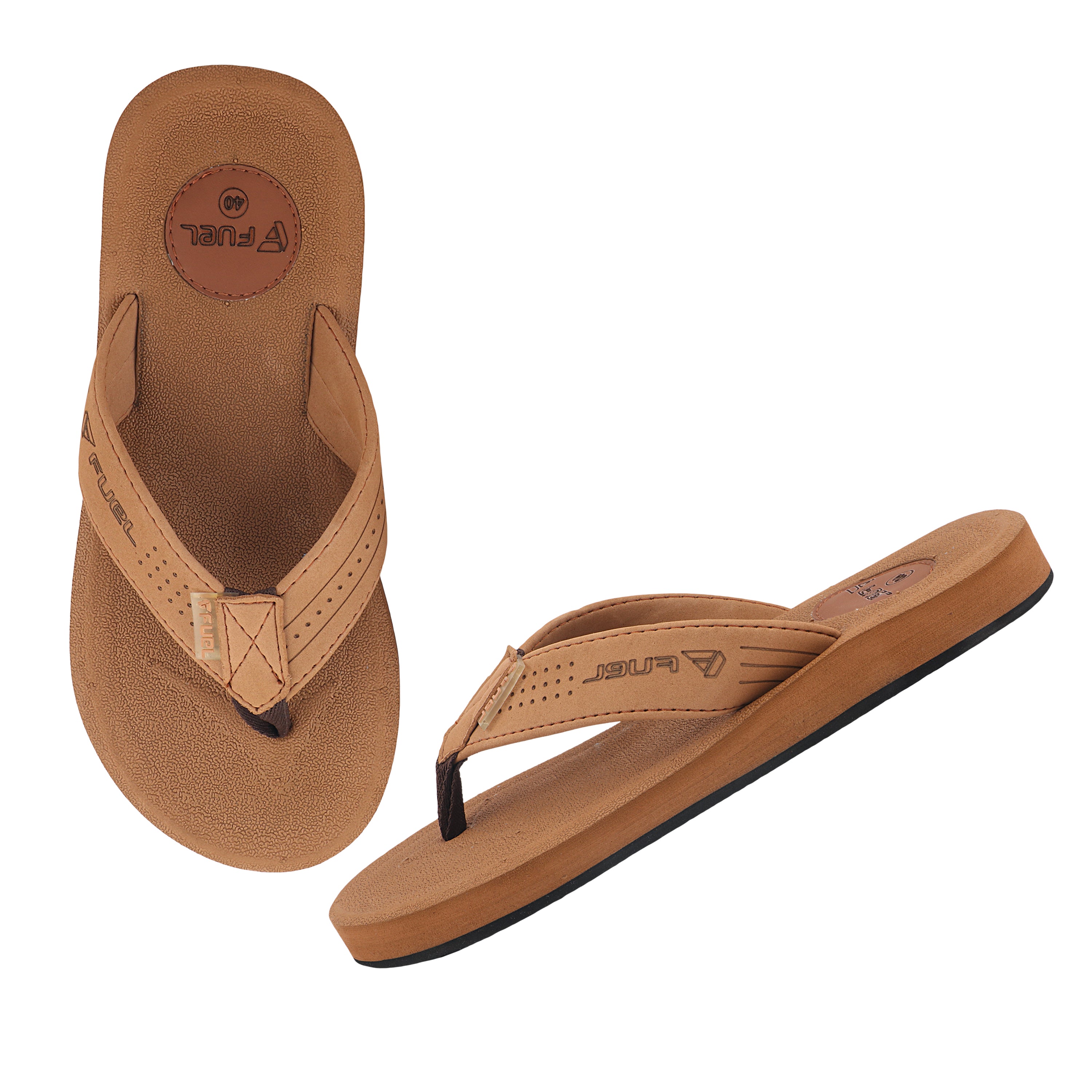 FUEL FMS-01 Comfortable with Flexible EVA Sole for Daily Comfort Slipper for Men's (Brown)