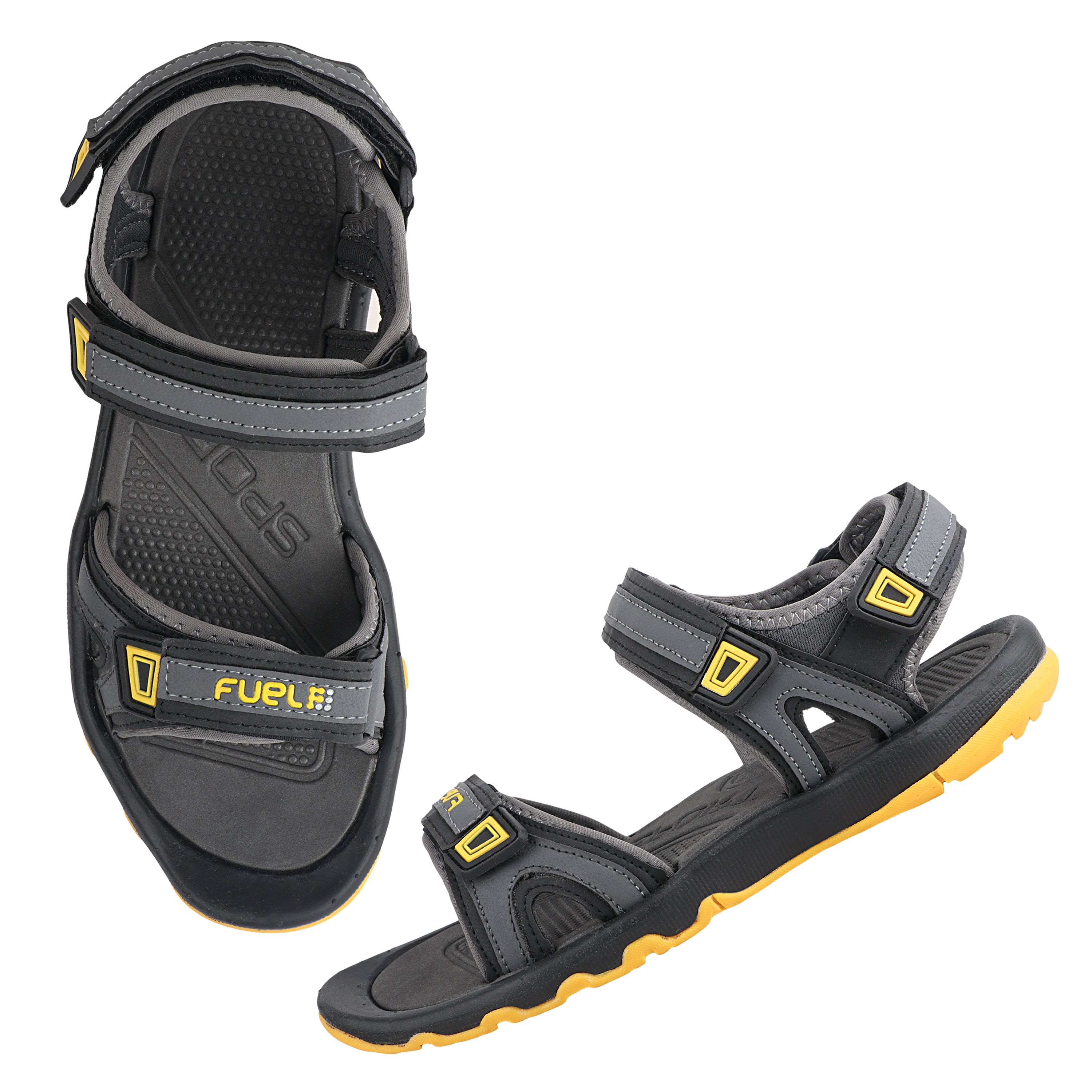 Fuel Captain Sandal For Men's (GREY/YELLOW)