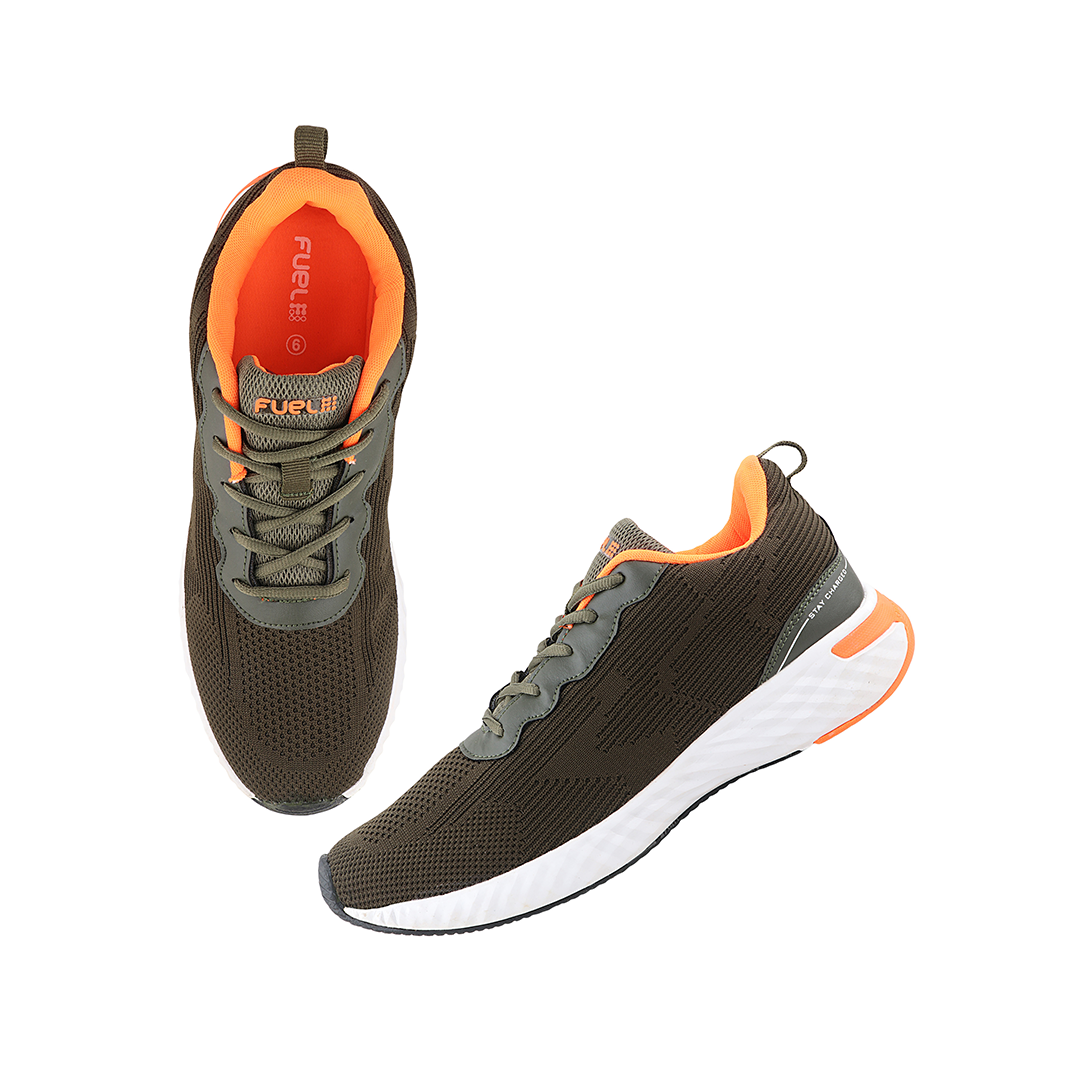 FUEL Rockstar Sport Shoe For Men's (Olive/Orange)