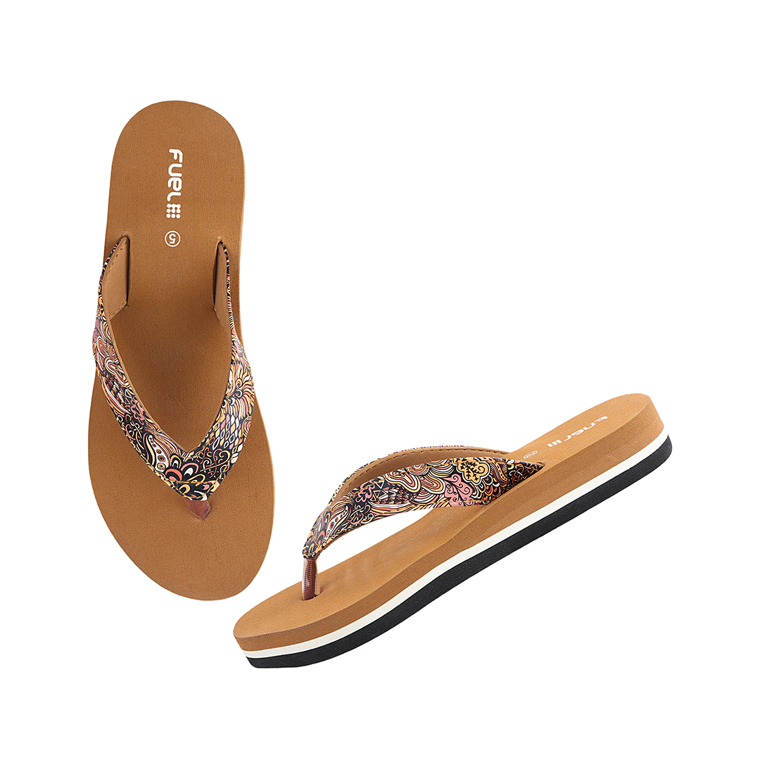 Fuel Comfortable Bela Slippers for Women's (Tan)