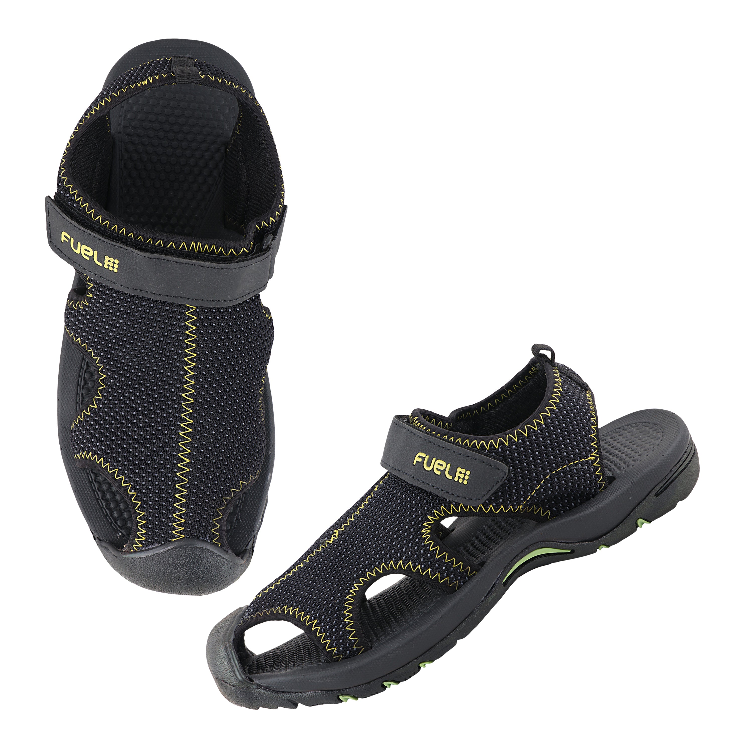 Fuel Soldier-07 Fisherman Sandals for Men (Black)