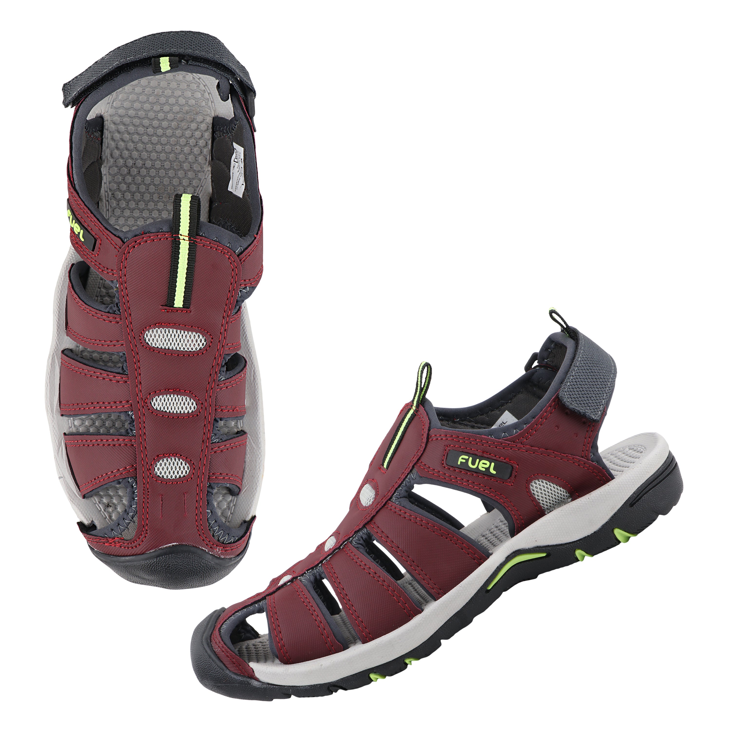 Fuel Soldier-11 Sandal For Men's (Maroon/Green)