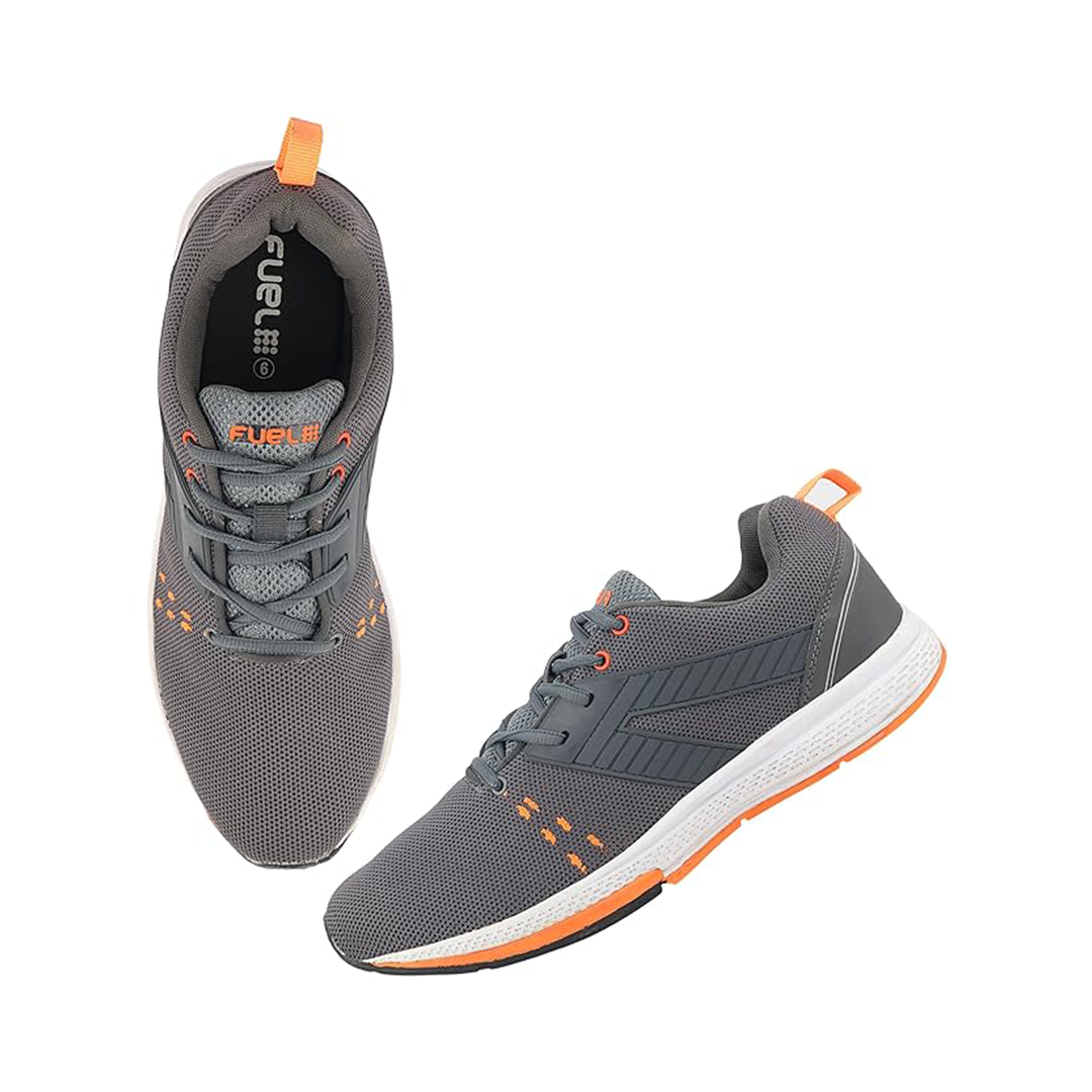 Fuel Crown Sport Shoes For Men's (GREY/ ORANGE)