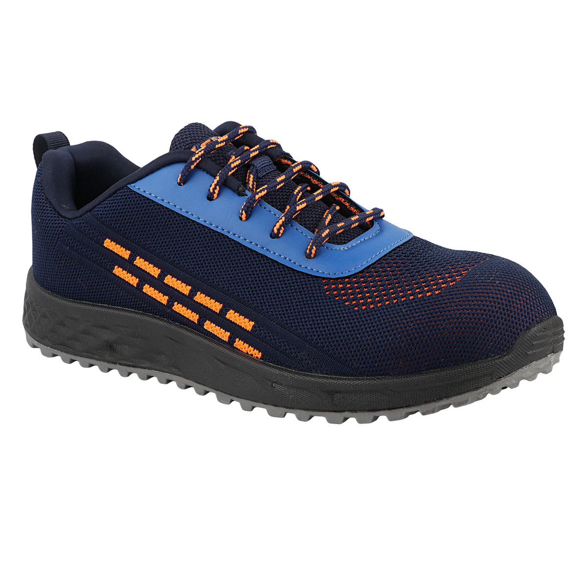 FUEL Armour 1 DD ISI Marked Strong Knitting Upper Breathable Safety Shoes for Men's Steel Toe Cap With Double Density Rubberized PVC Sole (Navy)