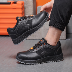 FUEL Gravix Synthetic Upper & PVC double density Sole Industrial Steel Toe Safety Shoes for Men (Black)