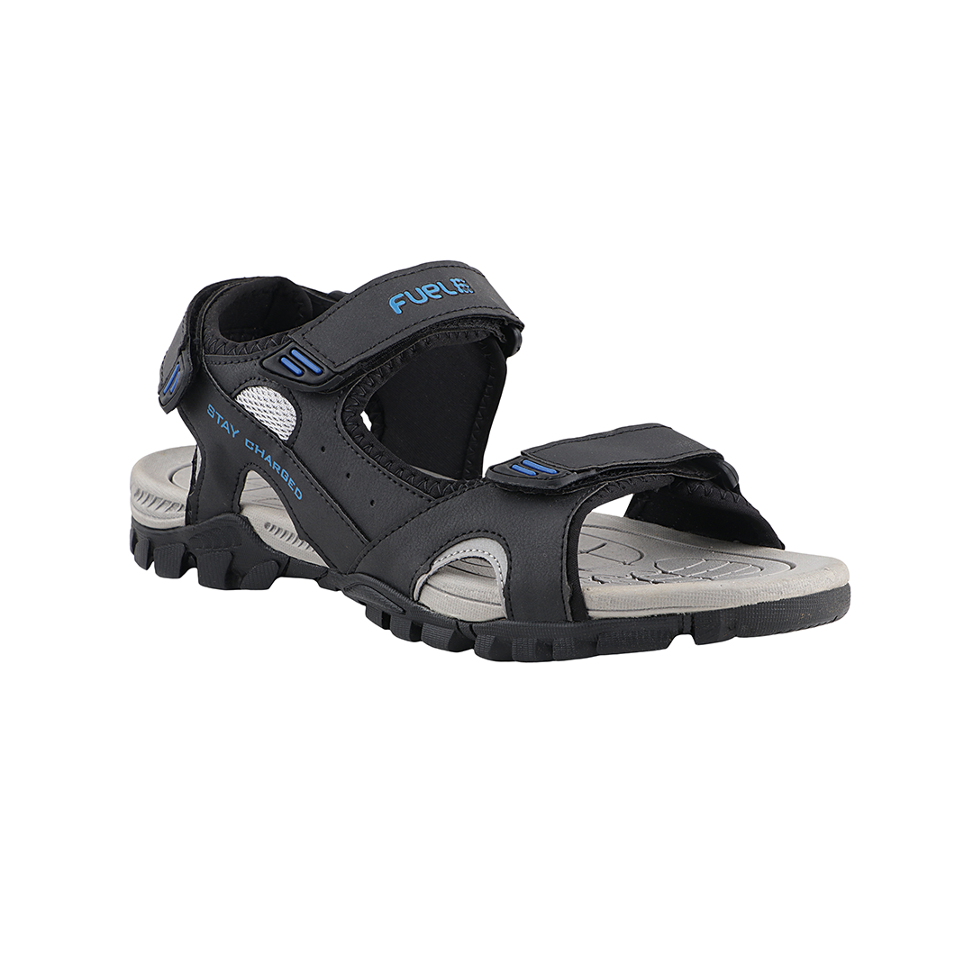 Fuel Krox-02 Sandals for Men's & Boys (Black/R.Blue)