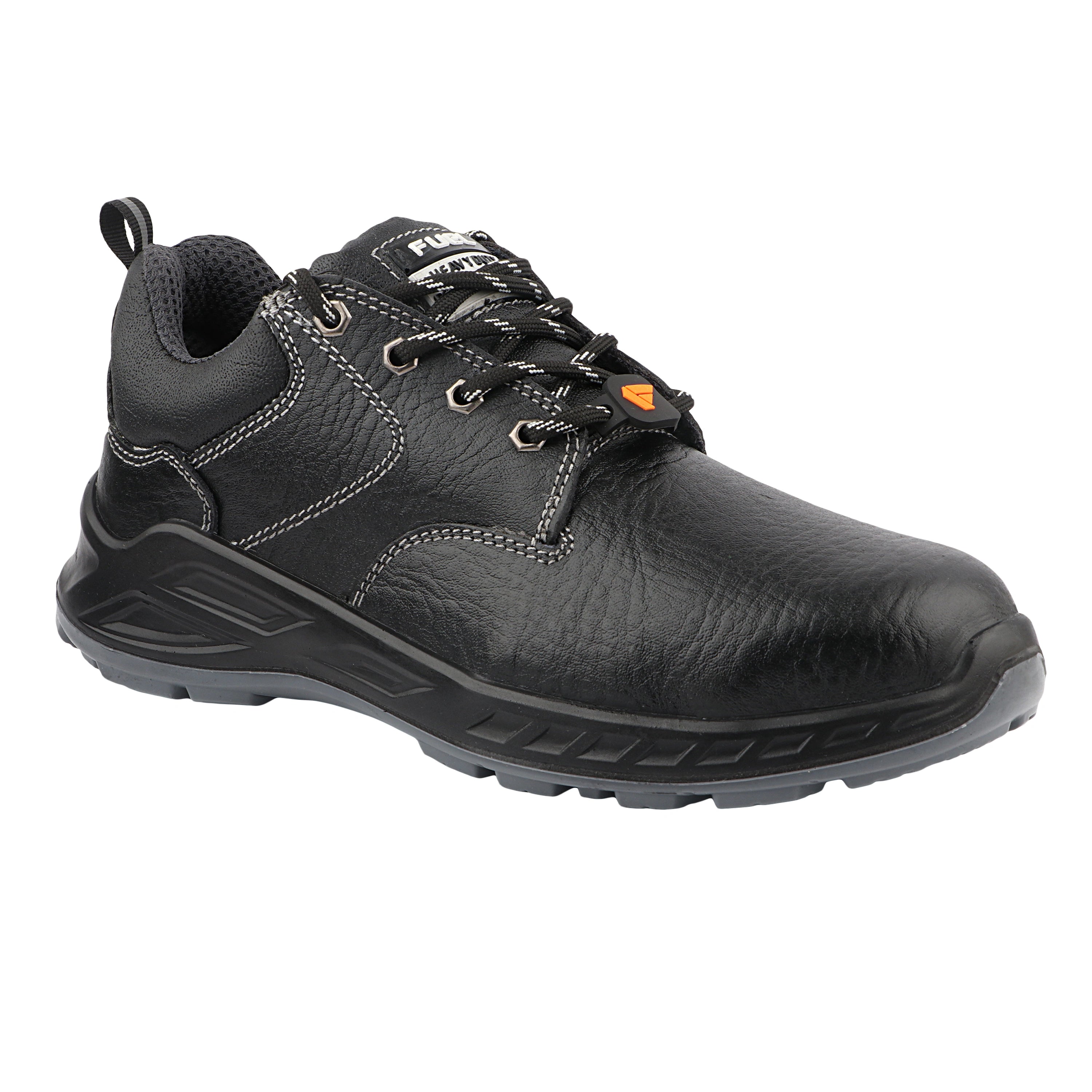 FUEL Smith-04 Safety Shoes for Men – Durable & Comfortable Protective Footwear with Secure Lace-Up Fit, (Black)