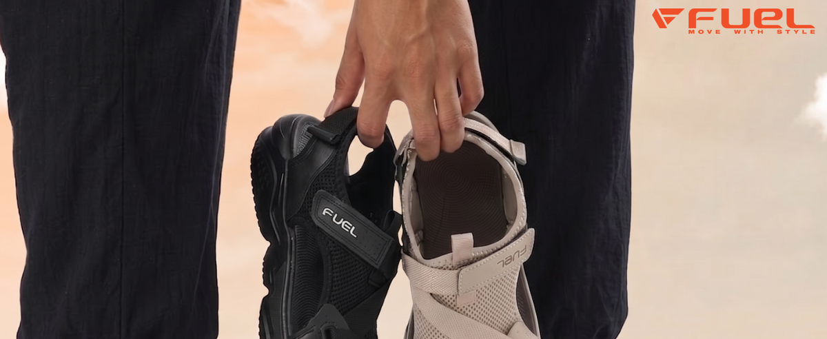 FUEL Gabbro Chunky Sports Sandals for Men (Beige)