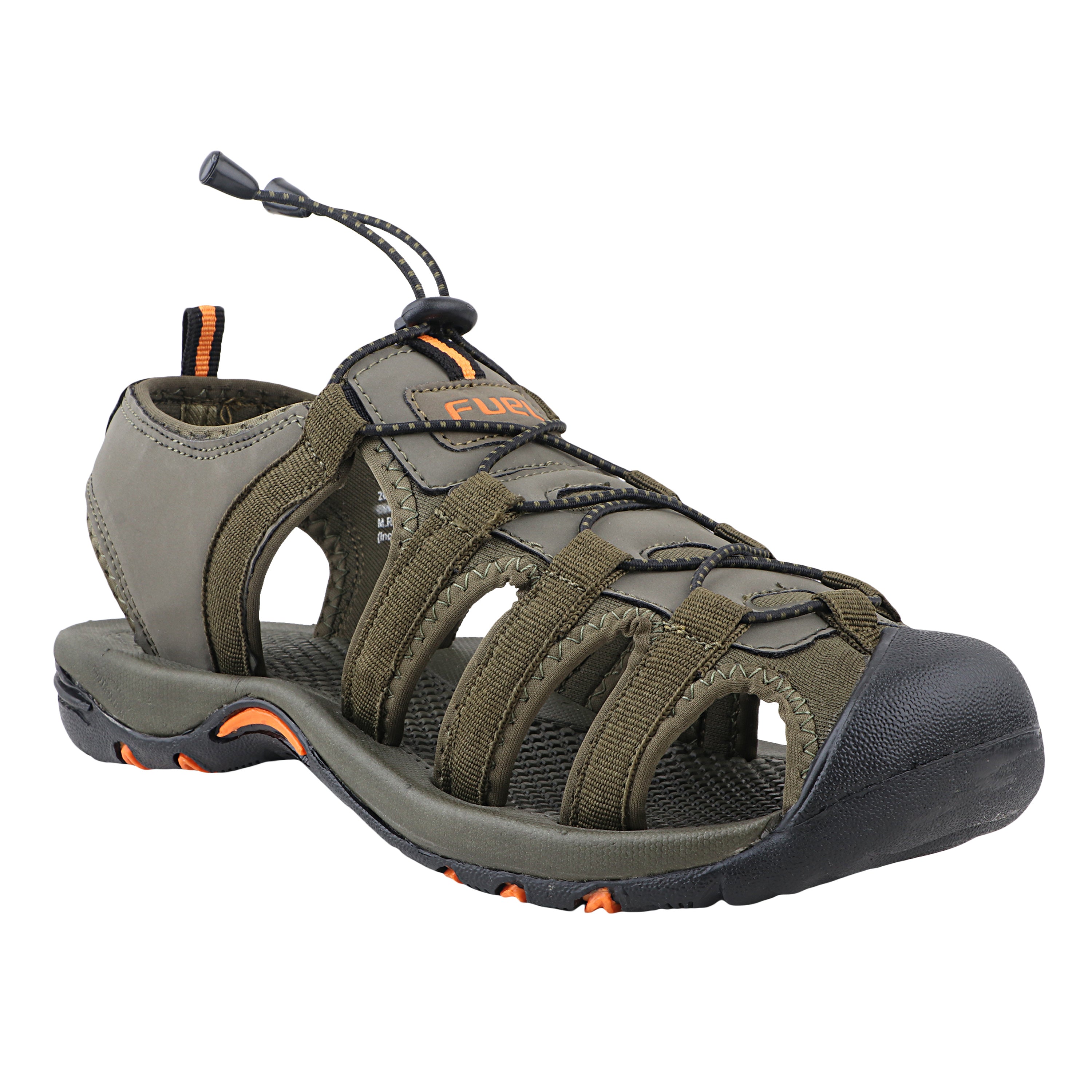 Fuel Soldier-06 Fisherman Sandals for Men (Olive Orange)