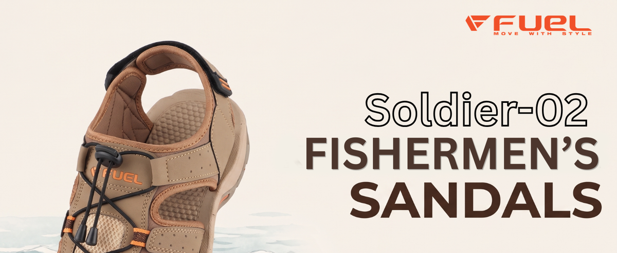 FUEL Soldier-02 Flexible Fisherman Sandals for Men (Grey)