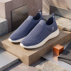 FUEL Flash Lightweight & Breathable Cushioned EVA Sole Slip-On Casual Shoes for Men's (Moon Blue)