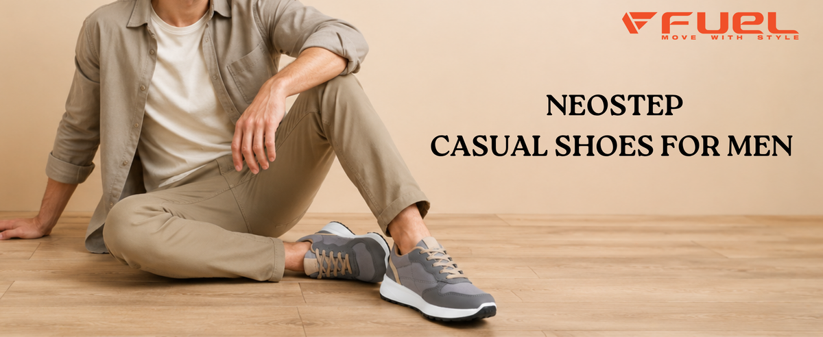 FUEL Neostep Comfortable & Casual Lightweight Sports Shoes for Men's (Grey)