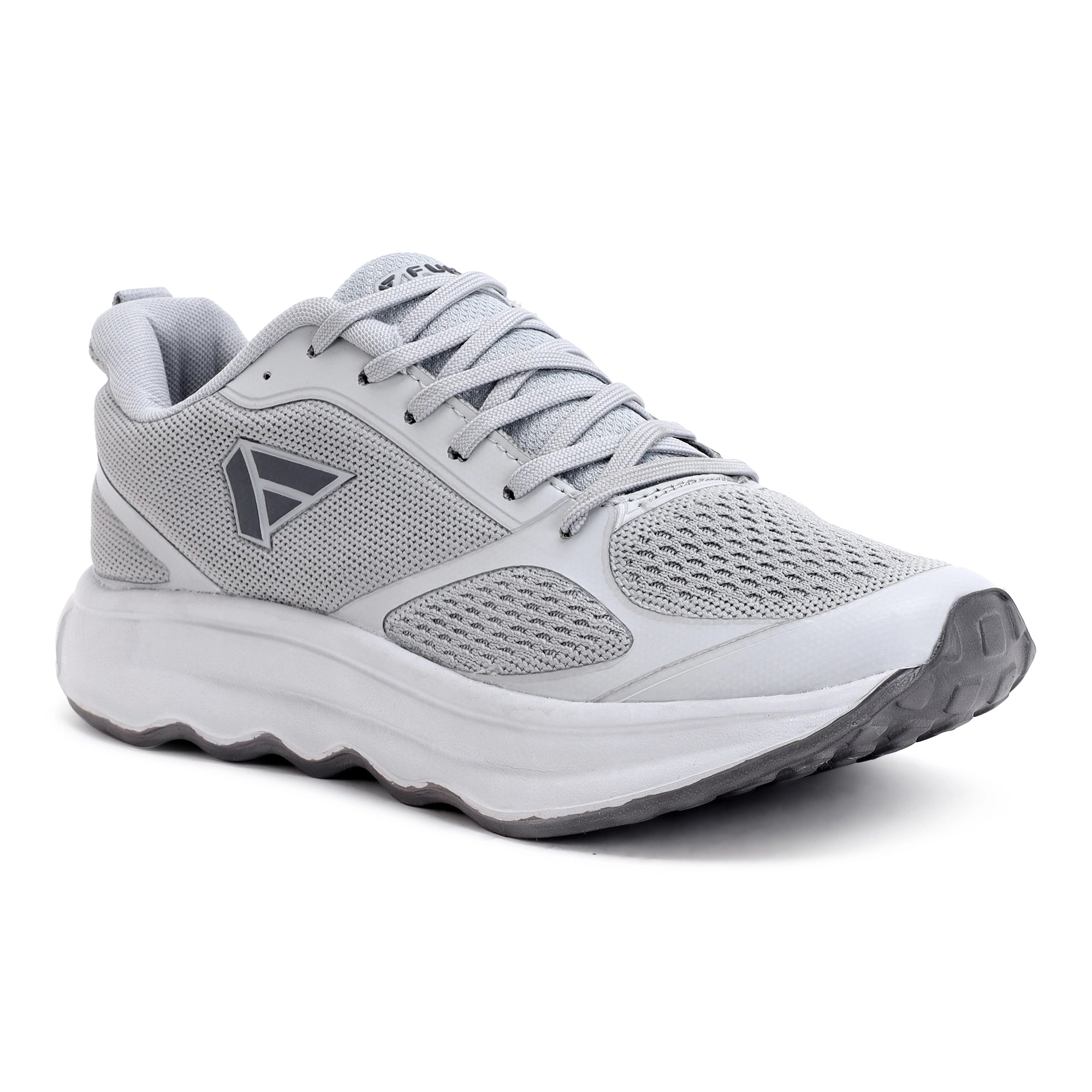 FUEL Vortex Men's Grey Sports Shoes - Breathable Mesh Upper, Lightweight EVA Sole, Comfortable Fit and Stylish Design for Walking, Running, Gym, Casual Wear, Daily Use and Outdoor Activities, (Grey)