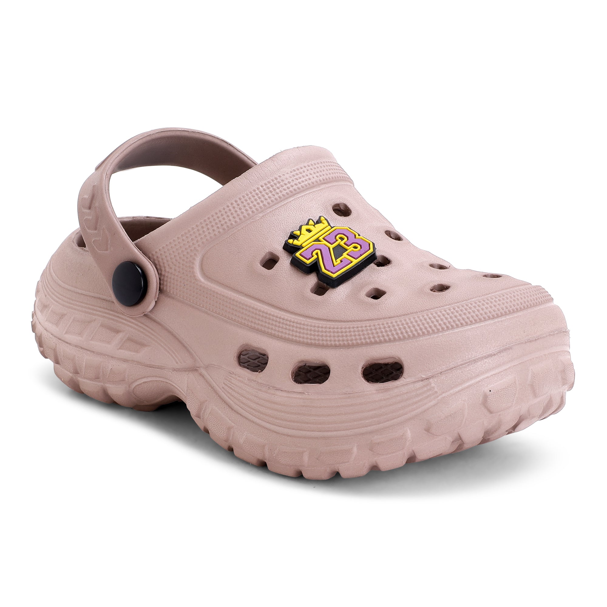 FUEL Poddle Kids Clogs for Boys, Lightweight EVA Clogs with Full EVA Construction, Comfortable Slip-On Casual Footwear, Indoor Use, Outdoor Activities and Everyday Comfort. (Brown)