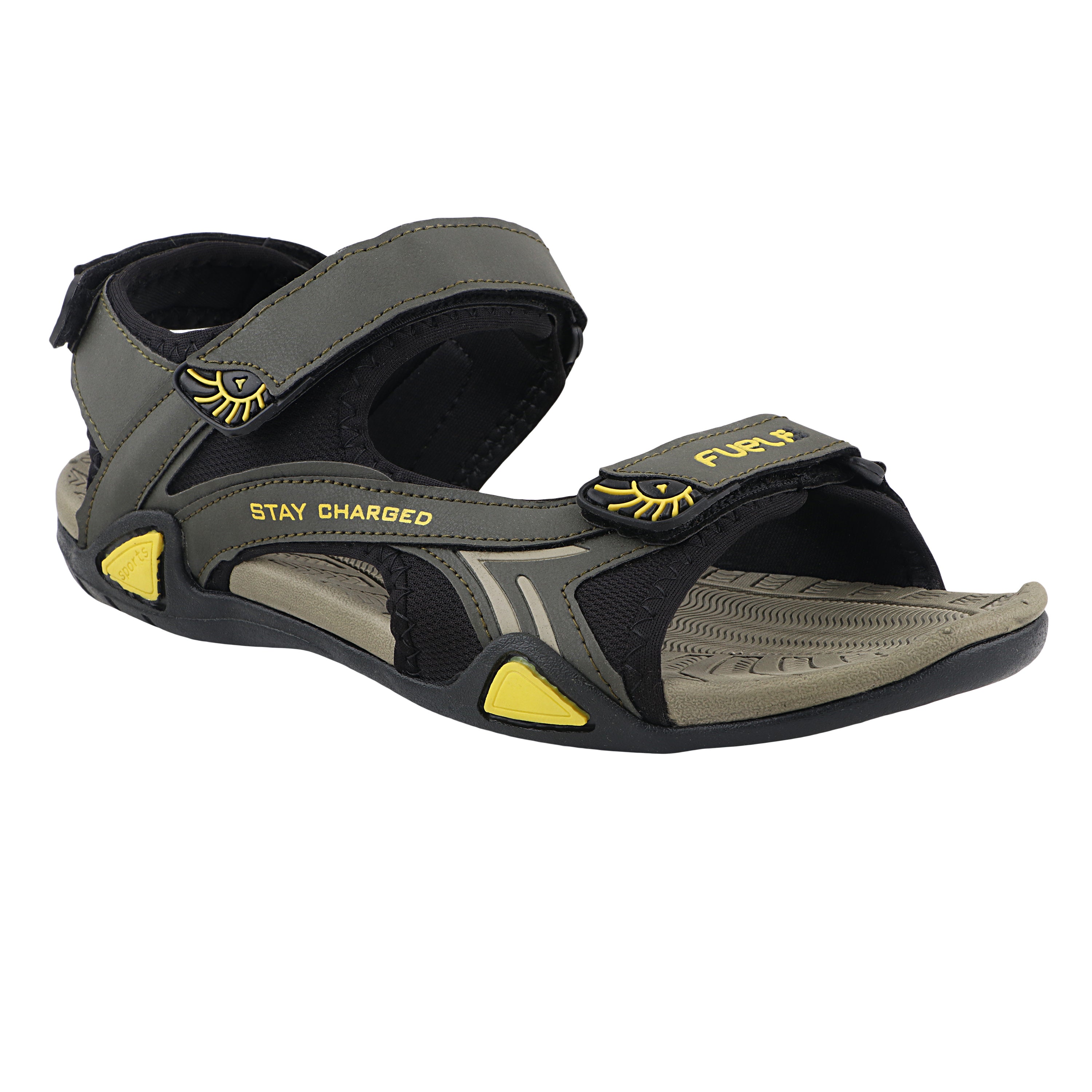 Fuel Victor Sandals For Men's (Olive-Yellow)