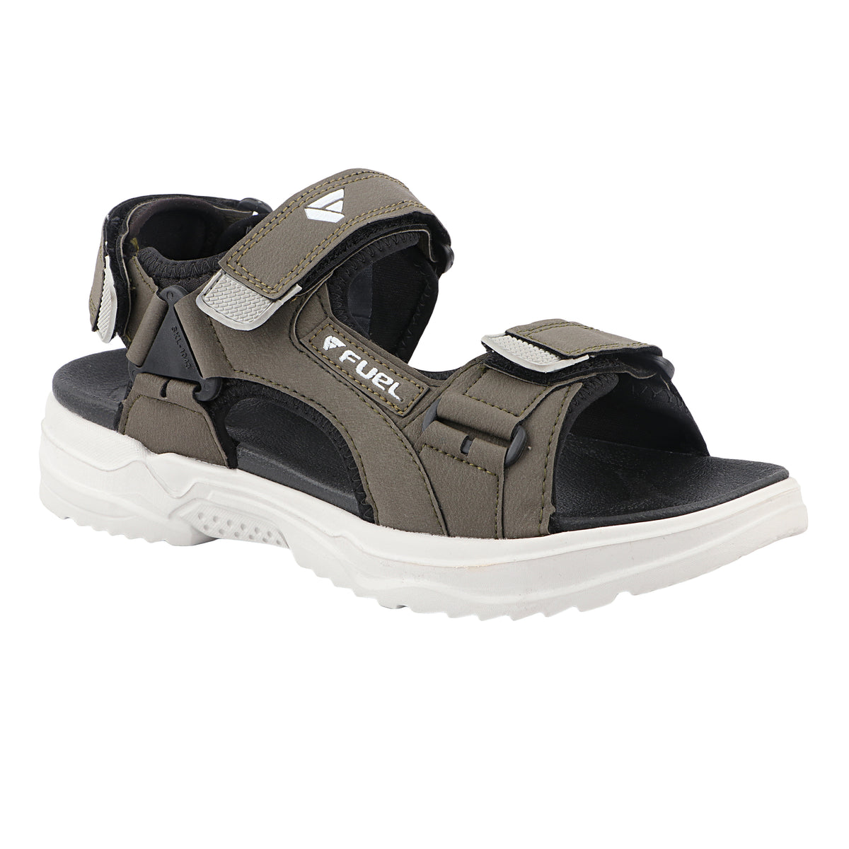 FUEL Combat-06 Comfortable and Stylish Casual Sandals For Men's (Mehandi-Black)