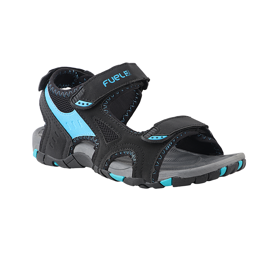 FUEL WINGER SANDALS FOR MEN'S (BLACK-AQUA)