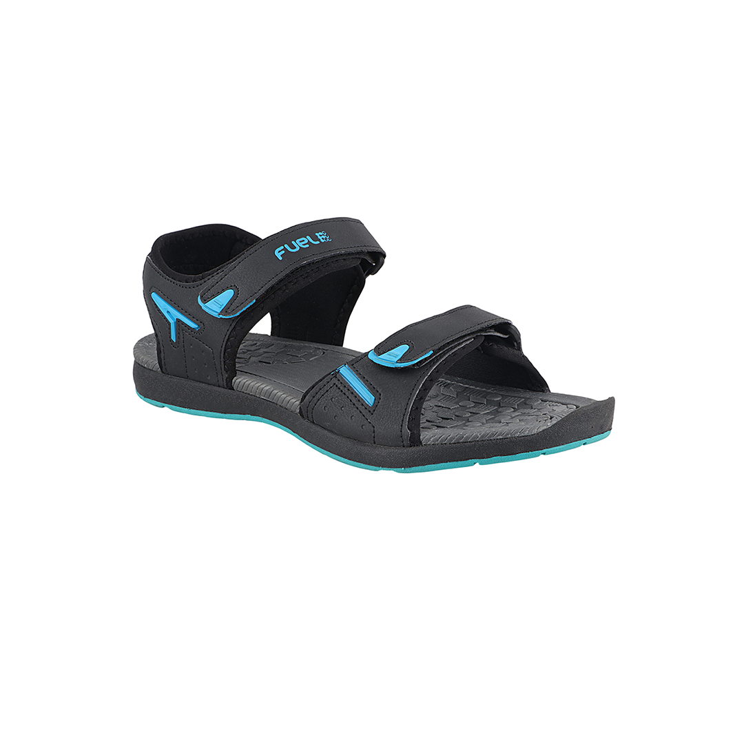 Fuel Mark Sandals For Men's (Black-Aqua)