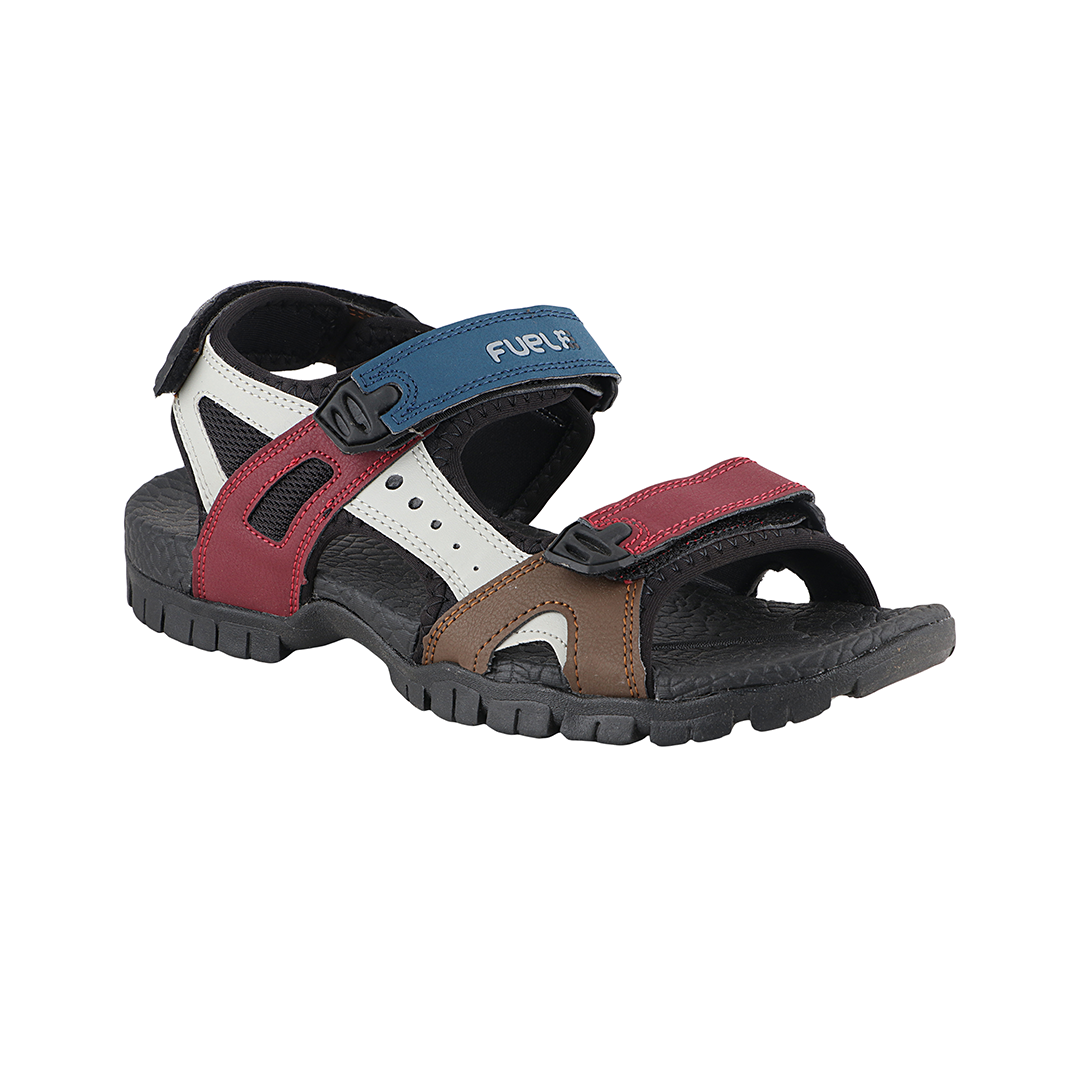 FUEL Rambo-01 Sandals For Men's (BLACK-MAROON)